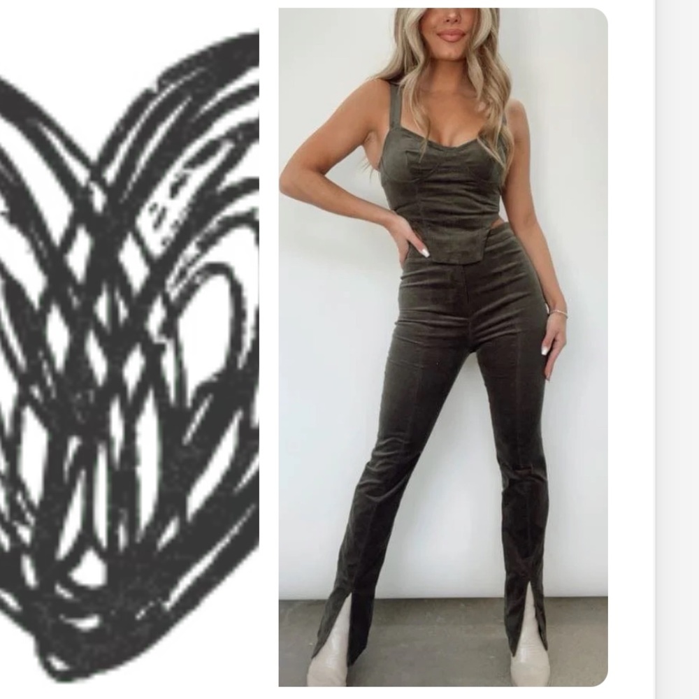 Pretty Garbage Corduroy Slit Pants
